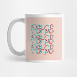 Peace quote colourful cute pink Mug